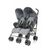 Прогулянкова коляска для двійни 4Baby Twins Grey